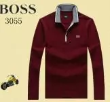 laine et soie pulls hugo boss longue manche col revers automne